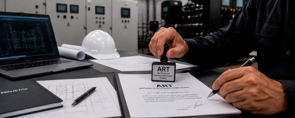 Projetos, Laudos e ART Desenvolvimento de projetos técnicos com emissão de ART junto ao CREA.