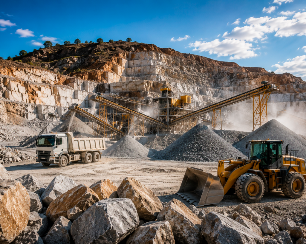 geradores de energia para mineradoras e pedreiras.